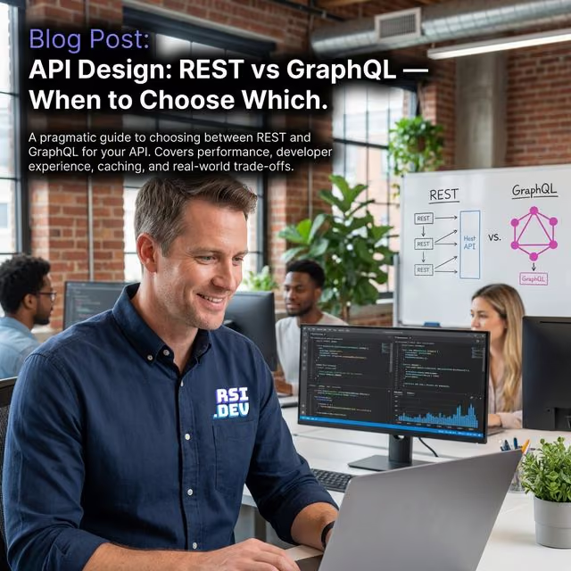 Software development workspace with code editor and modern tools