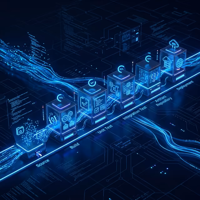 Software development workspace with code editor and modern tools