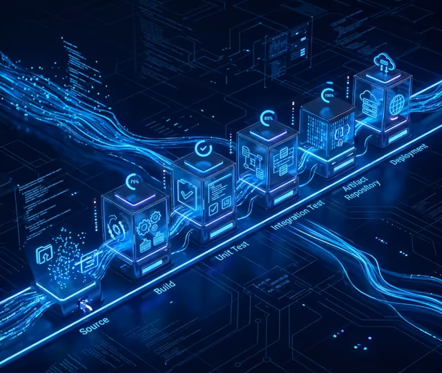 Software development workspace with code editor and modern tools