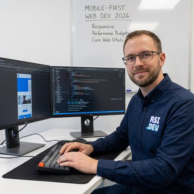 Software development workspace with code editor and modern tools